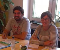Two participants of a German evening course